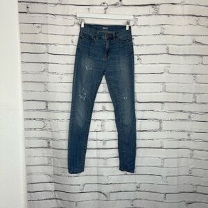 BDG Urban Outfitters Distressed Skinny Jeans Women’s 24 Blue Mid Rise Stretch